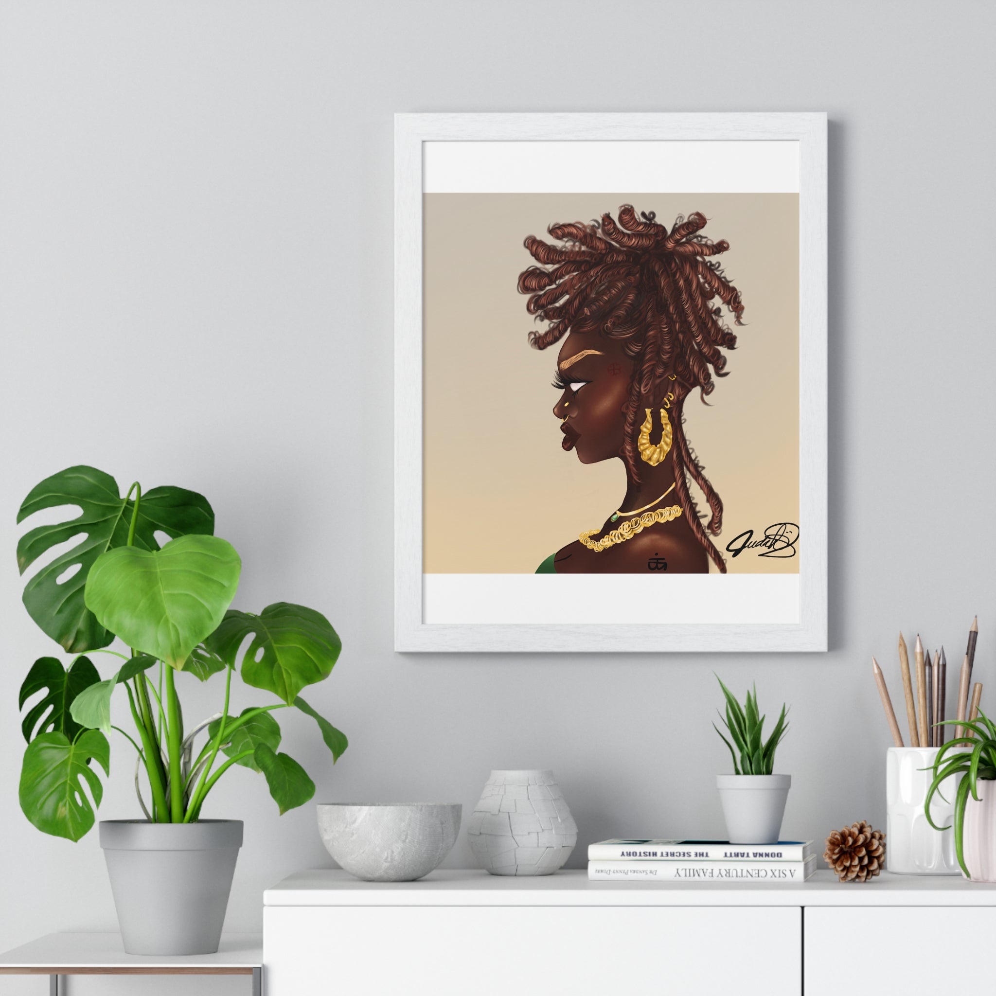 Millikah Vertical Framed Poster print
